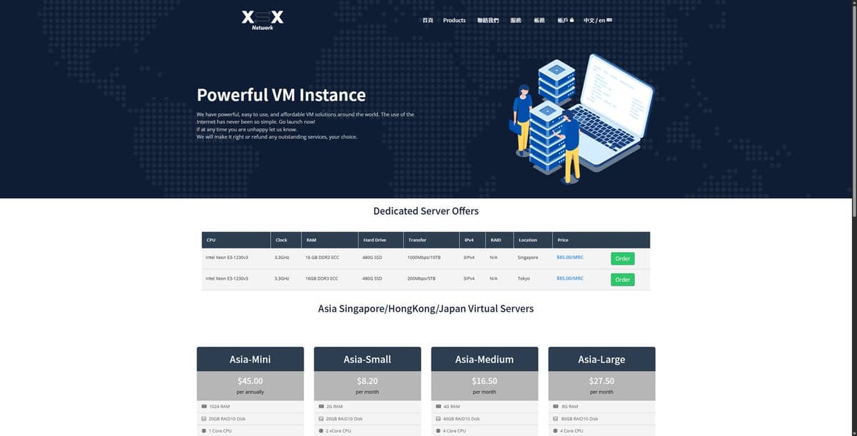 XSX Network 提供香港、日本、新加坡 KVM VPS 与独立服务器,支持支付宝、PayPal 即时开通。本文…