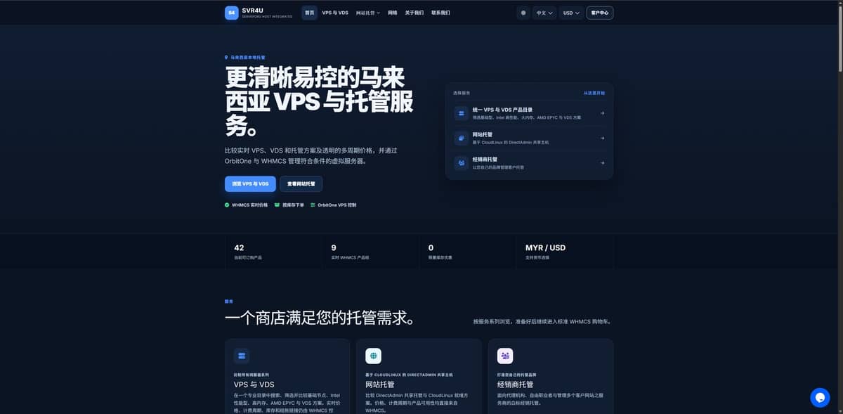 Svr4u 是一家马来西亚主机商,提供马来西亚、越南河内 KVM VPS、VDS 及 DirectAdmin 主机。本…